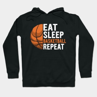 Eat Sleep Basketball Repeat Funny Basketball Players Kids Hoodie